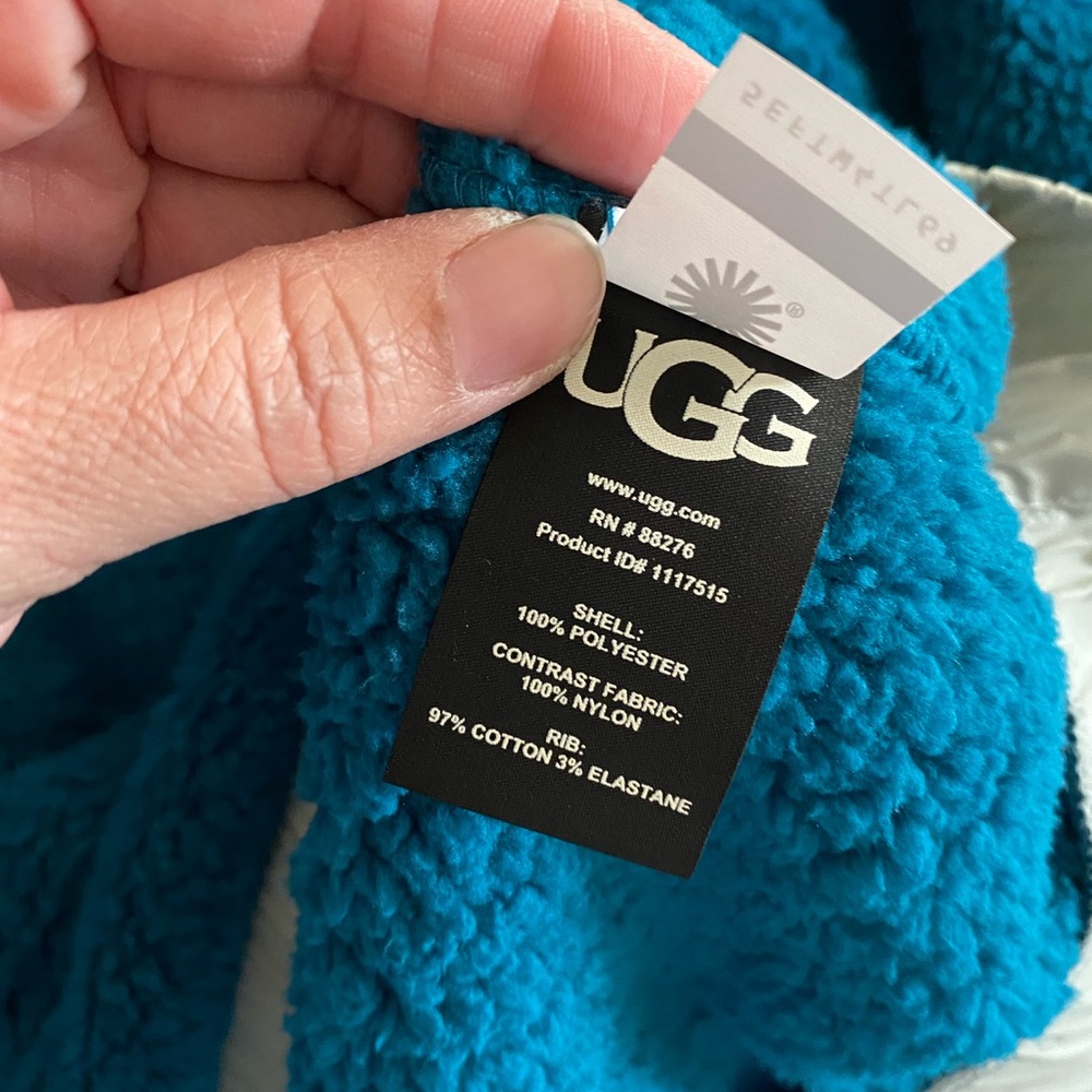 UGG Niko Long Sleeve Sherpa Elastic Hem Crew Neck Pullover XL NO OFFERS - Picture 7 of 7